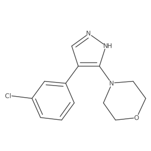 4-(4-(3-Chlorophenyl)-1H-pyrazol-3-yl)morpholine Structure