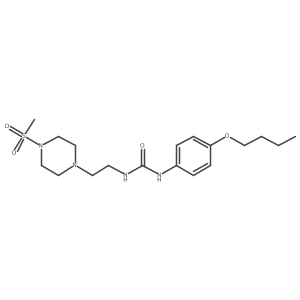 1-(4-Butoxyphenyl)-3-(2-(4-(methylsulfonyl)piperazin-1-yl)ethyl)urea Structure