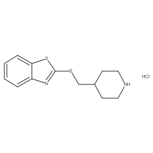 2-((Piperidin-4-ylmethyl)thio)benzo[d]thiazole hydrochloride Structure
