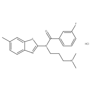 N-(3-(dimethylamino)propyl)-3-fluoro-N-(6-methylbenzo[d]thiazol-2-yl)benzamide hydrochloride Structure
