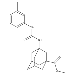 (1r,3s,5R,7S)-methyl 3-(3-(m-tolyl)ureido)adamantane-1-carboxylate结构式