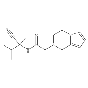 N-(1-cyano-1,2-dimethylpropyl)-2-{1-methyl-1H,2H,3H,4H-pyrrolo[1,2-a]pyrazin-2-yl}acetamide结构式