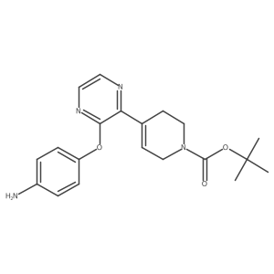 tert-butyl 4-(3-(4-aminophenoxy)pyrazin-2-yl)-5,6-dihydropyridine-1(2H)-carboxylate结构式
