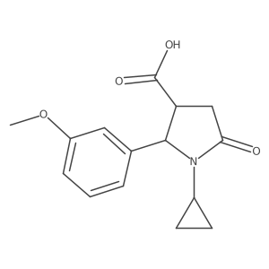 1-Cyclopropyl-2-(3-methoxyphenyl)-5-oxopyrrolidine-3-carboxylic acid Structure