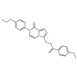 7-(4-ethoxyphenyl)-3-((2-(4-methoxyphenyl)-2-oxoethyl)thio)-[1,2,4]triazolo[4,3-a]pyrazin-8(7H)-one Structure