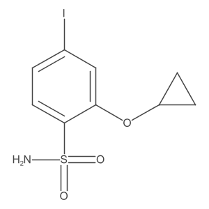 2-Cyclopropoxy-4-iodobenzenesulfonamide结构式