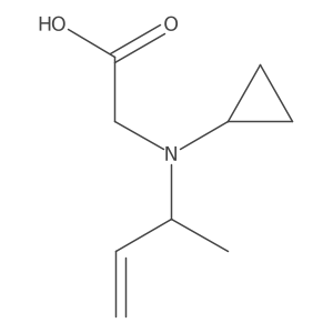 N-Cyclopropyl-N-(1-methyl-2-propen-1-yl)glycine Structure