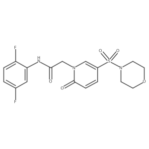 N-(2,5-difluorophenyl)-2-[5-(morpholin-4-ylsulfonyl)-2-oxopyridin-1(2H)-yl]acetamide结构式