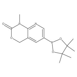 1-Methyl-6-(4,4,5,5-tetramethyl-[1,3,2]dioxaborolan-2-yl)-1,4-dihydro-pyrido[2,3-d][1,3]oxazin-2-one Structure