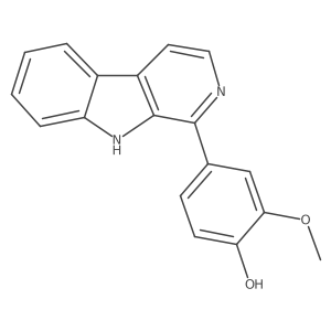 2-Methoxy-4-(9H-pyrido[3,4-b]indol-1-yl)phenol结构式