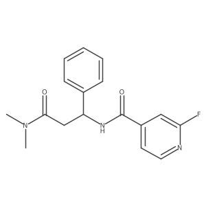 3-[(2-fluoropyridin-4-yl)formamido]-N,N-dimethyl-3-phenylpropanamide Structure