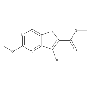 Methyl 7-bromo-2-methoxythieno[3,2-D]pyrimidine-6-carboxylate结构式