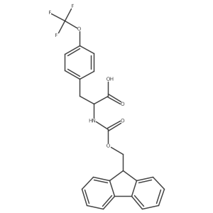 (R)-2-(9H-Fluoren-9-ylmethoxycarbonylamino)-3-(4-trifluoromethoxy-phenyl)-propionic acid结构式