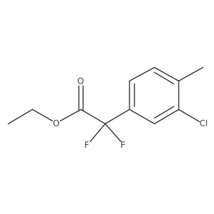 Ethyl 2-(3-chloro-4-methylphenyl)-2,2-difluoroacetate结构式