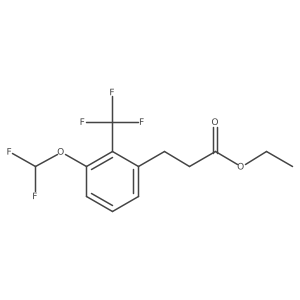Benzenepropanoic acid, 3-(difluoromethoxy)-2-(trifluoromethyl)-, ethyl ester结构式