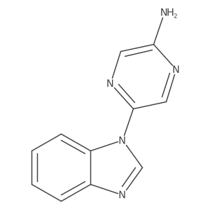 5-(1H-benzimidazol-1-yl)pyrazin-2-amine结构式