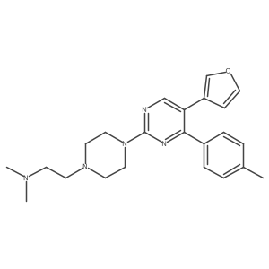 2-(4-(5-(Furan-3-yl)-4-(p-tolyl)pyrimidin-2-yl)piperazin-1-yl)-N,N-dimethylethanamine结构式