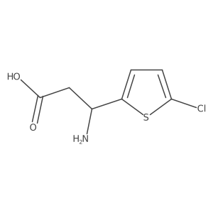 (3S)-3-Amino-3-(5-chlorothiophen-2-YL)propanoicacid Structure