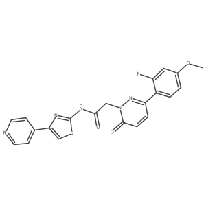 2-[3-(2-fluoro-4-methoxyphenyl)-6-oxopyridazin-1(6H)-yl]-N-[(2Z)-4-(pyridin-4-yl)-1,3-thiazol-2(3H)-ylidene]acetamide Structure