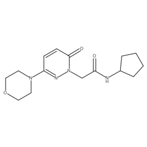 N-cyclopentyl-2-[3-(morpholin-4-yl)-6-oxopyridazin-1(6H)-yl]acetamide结构式