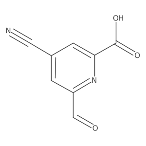 4-Cyano-6-formylpyridine-2-carboxylic acid Structure