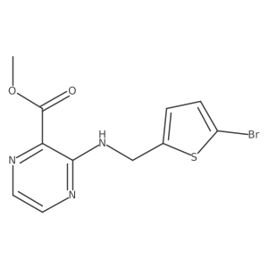 3-[[(5-Bromo-2-thienyl)methyl]amino]-2-pyrazinecarboxylic acid methyl ester Structure