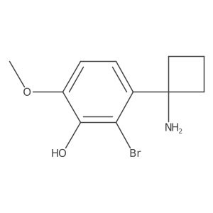 3-(1-Aminocyclobutyl)-2-bromo-6-methoxyphenol Structure