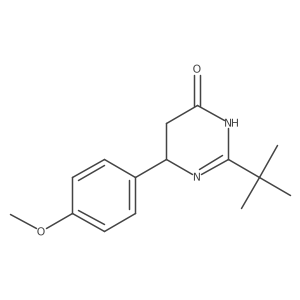 (6R)-2-(1,1-Dimethylethyl)-5,6-dihydro-6-(4-methoxyphenyl)-4(3H)-pyrimidinone结构式