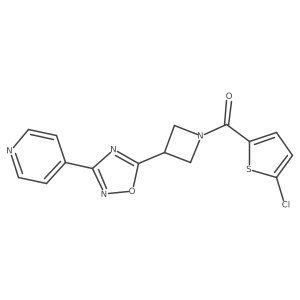 (5-Chlorothiophen-2-yl)(3-(3-(pyridin-4-yl)-1,2,4-oxadiazol-5-yl)azetidin-1-yl)methanone Structure