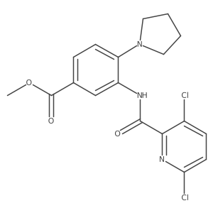 Methyl 3-(3,6-dichloropyridine-2-amido)-4-(pyrrolidin-1-yl)benzoate Structure