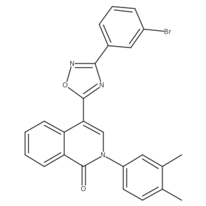 4-[3-(3-bromophenyl)-1,2,4-oxadiazol-5-yl]-2-(3,4-dimethylphenyl)isoquinolin-1(2H)-one结构式