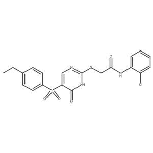 N-(2-chlorophenyl)-2-({5-[(4-ethylphenyl)sulfonyl]-6-oxo-1,6-dihydropyrimidin-2-yl}sulfanyl)acetamide Structure