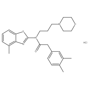 2-(3,4-dimethylphenyl)-N-(4-methylbenzo[d]thiazol-2-yl)-N-(3-morpholinopropyl)acetamide hydrochloride Structure
