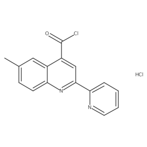 6-Methyl-2-(pyridin-2-yl)quinoline-4-carbonyl chloride hydrochloride Structure