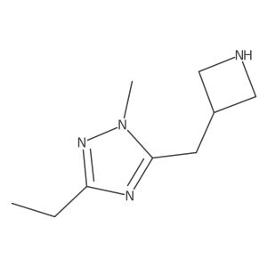 5-(Azetidin-3-ylmethyl)-3-ethyl-1-methyl-1h-1,2,4-triazole结构式