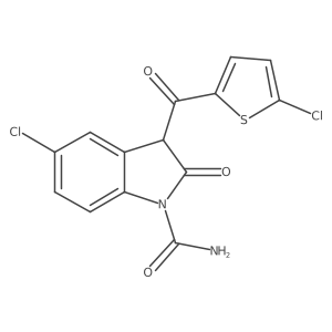 5-Chloro-3-((5-chloro-2-thienyl)carbonyl)-2,3-dihydro-2-oxo-1H-indole-1-carboxamide Structure
