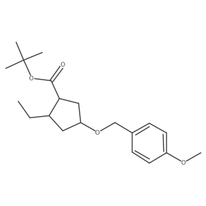 Tert-butyl 2-ethyl-4-[(4-methoxyphenyl)methoxy]cyclopentane-1-carboxylate Structure