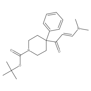 tert-Butyl 4-[(E)-3-(dimethylamino)-2-propenoyl]-4-phenyl-1-piperidinecarboxylate Structure