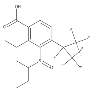 3-(Butane-2-sulfinyl)-2-ethyl-4-(1,1,1,2,3,3,3-heptafluoropropan-2-yl)benzoic acid Structure