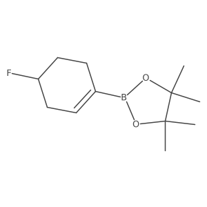 2-(4-Fluorocyclohex-1-en-1-yl)-4,4,5,5-tetramethyl-1,3,2-dioxaborolane Structure