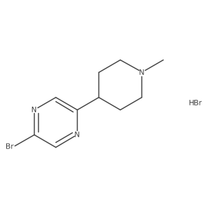 2-Bromo-5-(1-methylpiperidin-4-yl)pyrazine hydrobromide结构式