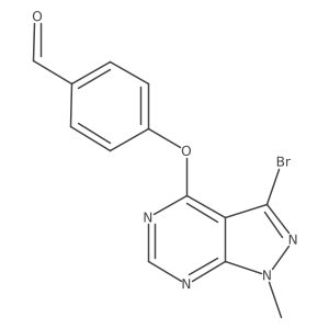 4-(3-Bromo-1-methylpyrazolo[3,4-d]pyrimidin-4-yl)oxybenzaldehyde Structure
