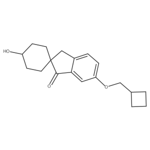 (1R,4R)-6'-(Cyclobutylmethoxy)-4-hydroxyspiro[cyclohexane-1,2'-inden]-1'(3'H)-one Structure