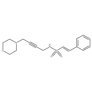 (E)-N-(4-morpholinobut-2-ynyl)-2-phenyl-ethenesulfonamide结构式