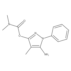 5-amino-4-methyl-1-phenyl-1H-pyrazol-3-yl dimethylcarbamate Structure
