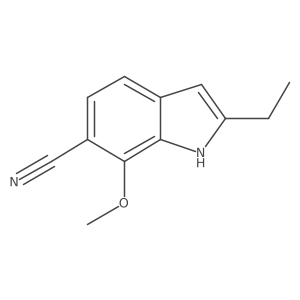1H-Indole-6-carbonitrile, 2-ethyl-7-methoxy- Structure