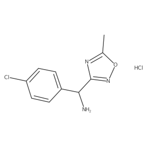 (4-Chlorophenyl)(5-methyl-1,2,4-oxadiazol-3-yl)methanamine hydrochloride结构式