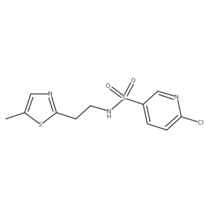 6-Chloro-N-[2-(5-methyl-1,3-thiazol-2-YL)ethyl]pyridine-3-sulfonamide Structure