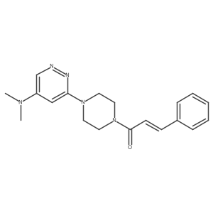 (E)-1-(4-(5-(dimethylamino)pyridazin-3-yl)piperazin-1-yl)-3-phenylprop-2-en-1-one Structure