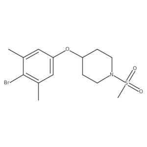 4-(4-Bromo-3,5-dimethylphenoxy)-1-methylsulfonylpiperidine结构式